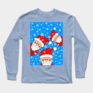 PEEK A Boo Funny Santa Claus Long Sleeve T-Shirt